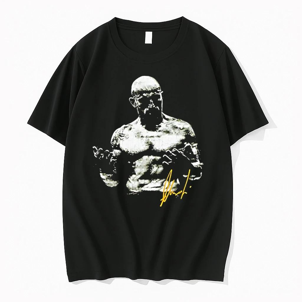 Gritty Stylized Alex Pereira Poatan Portrait Signature Shirts