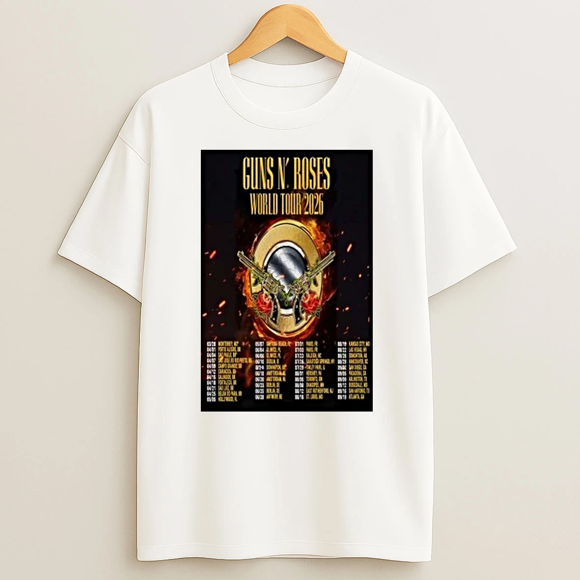 Guns N Roses World Tour 2026 Shirts