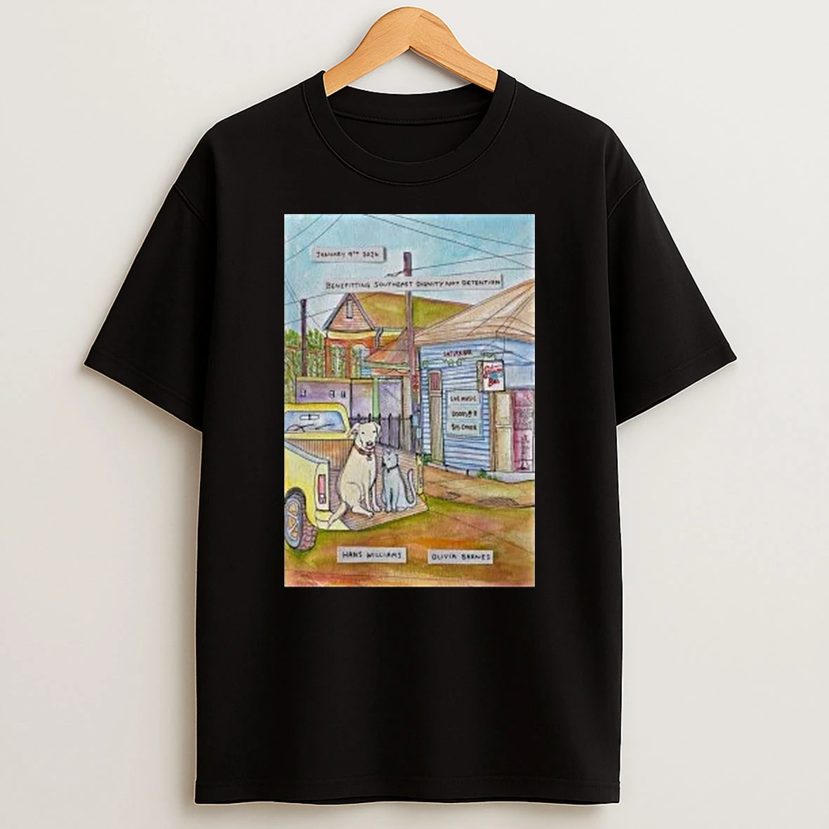 Hans Williams Olivia Barnes Jan 9 2026 Saturn Bar Shirts