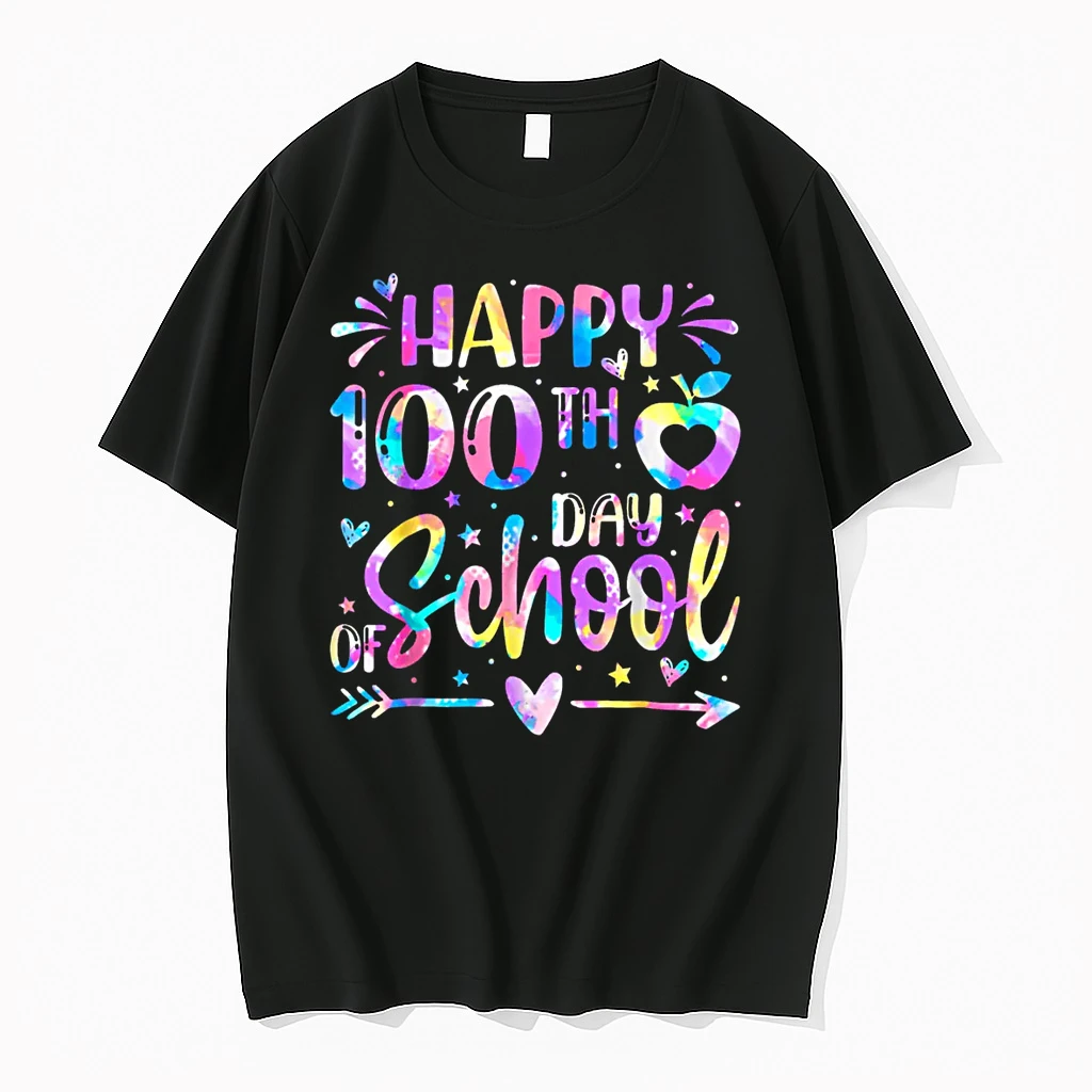 Happy 100th Day Of School Tie Dye Rainbow 100 Days Smarter Shirts