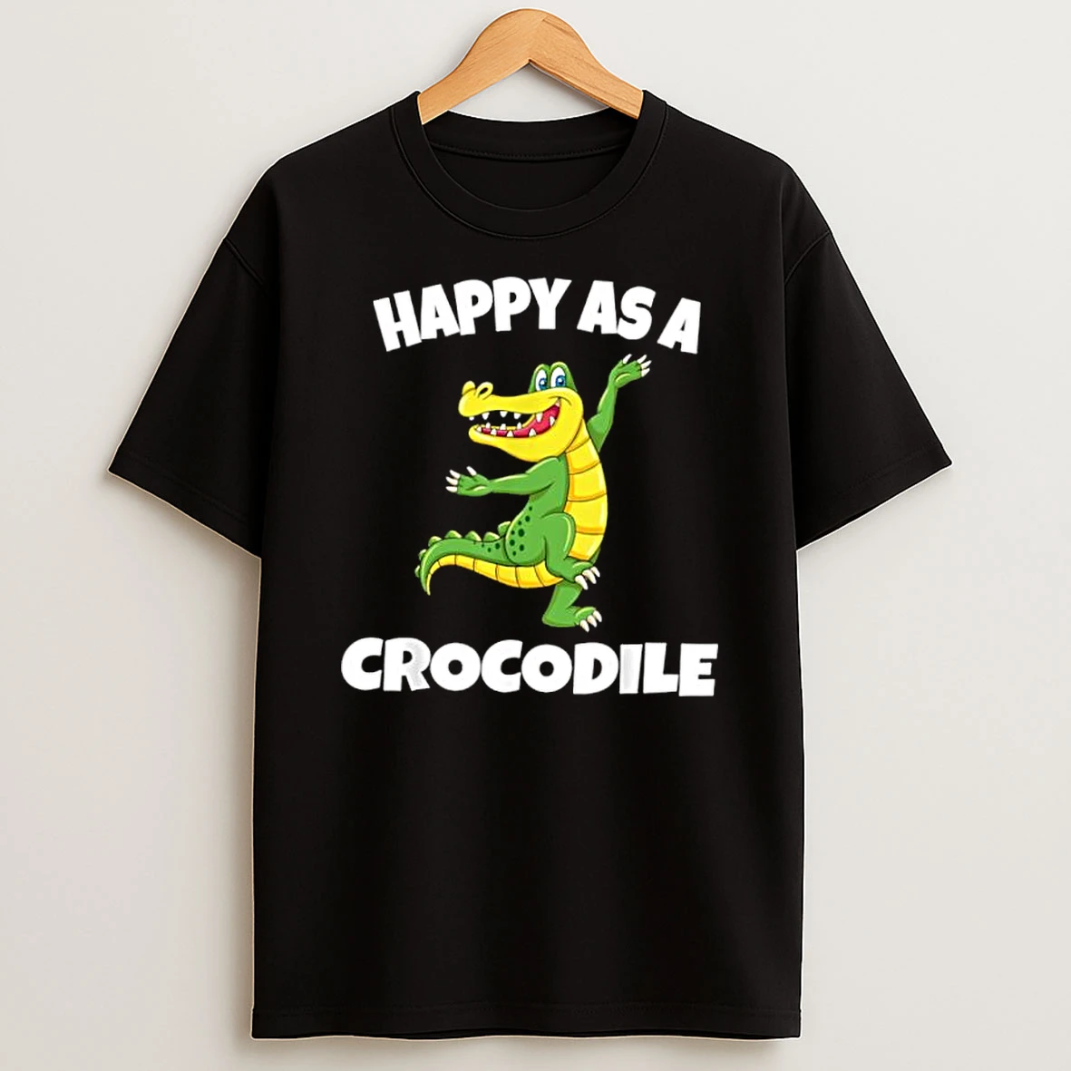 Happy As A Crocodile Funny Shirts