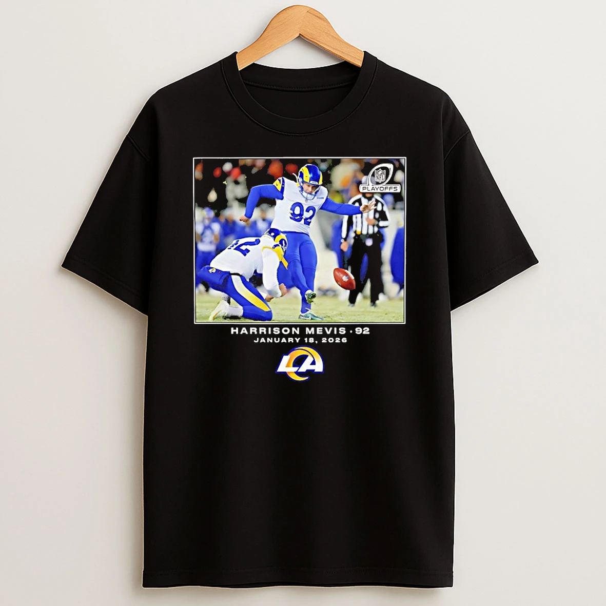 Harrison Mevis Los Angeles Rams 2026 Nfl Playoffs Moment Shirts
