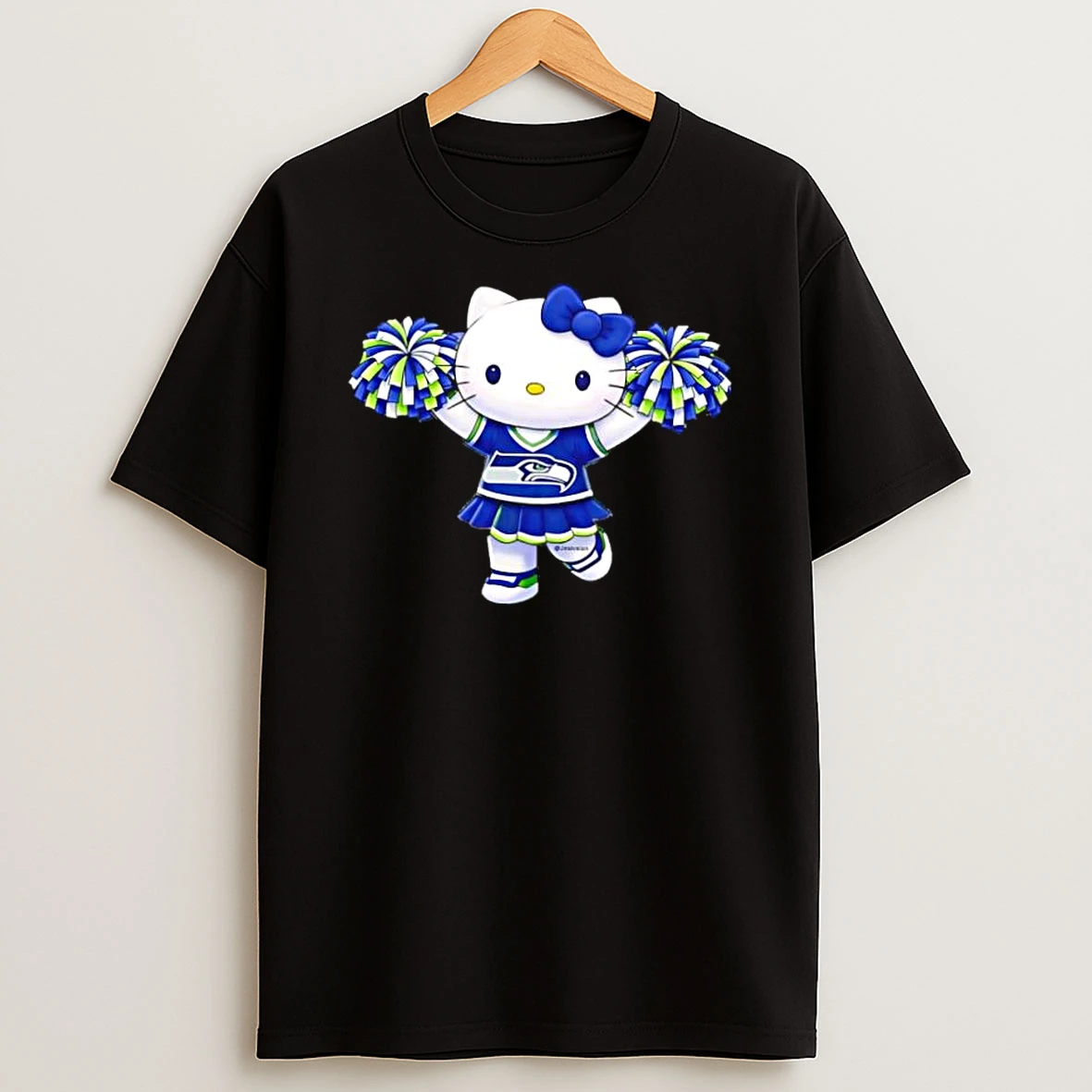 Hello Kitty Seattle Seahawks Cheerleader Pom Poms Stadium Shirts