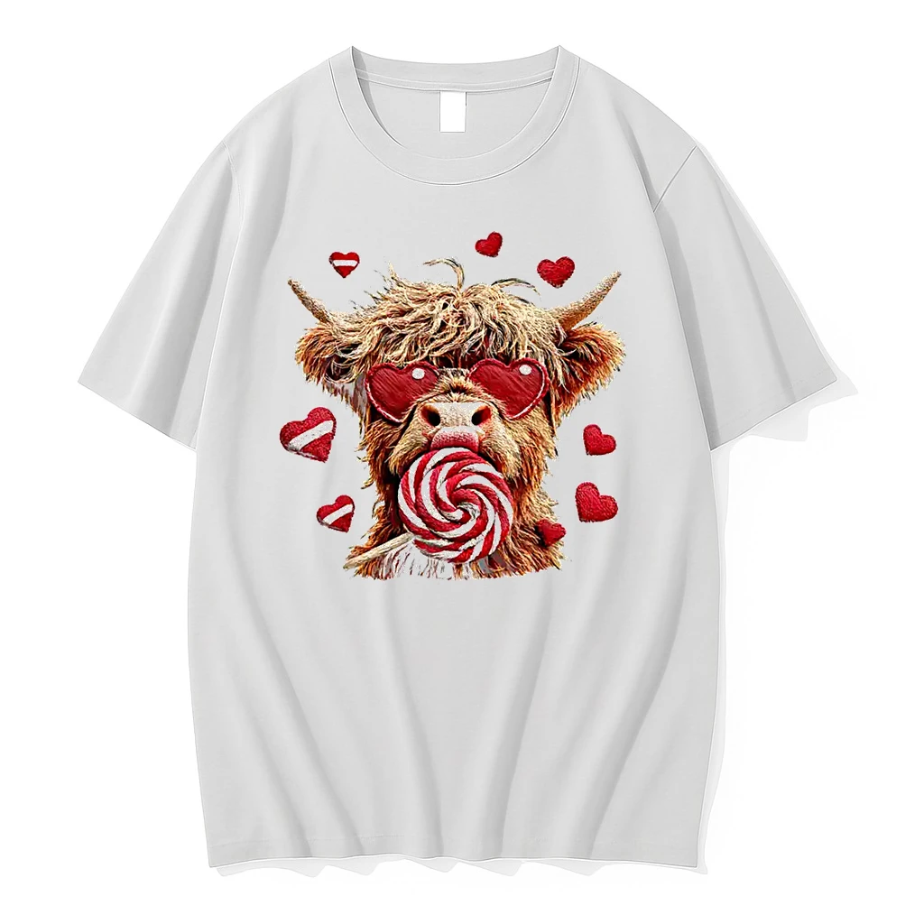 Highland Cow Valentine Cow Lovers Shirts