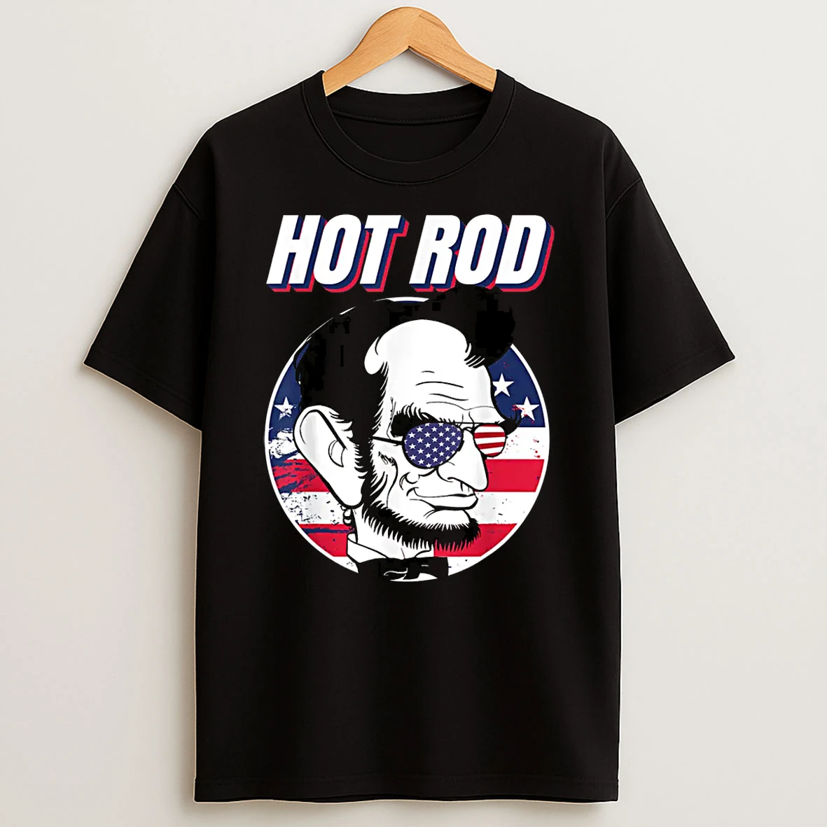 Hot Rod Abraham Lincoln Presidents Day Funny Muscle Car Shirts