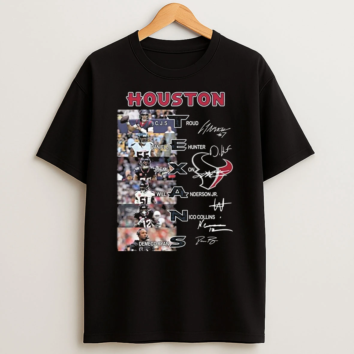 Houston Texans Nfl Names Players Signatures 2026 Shirts