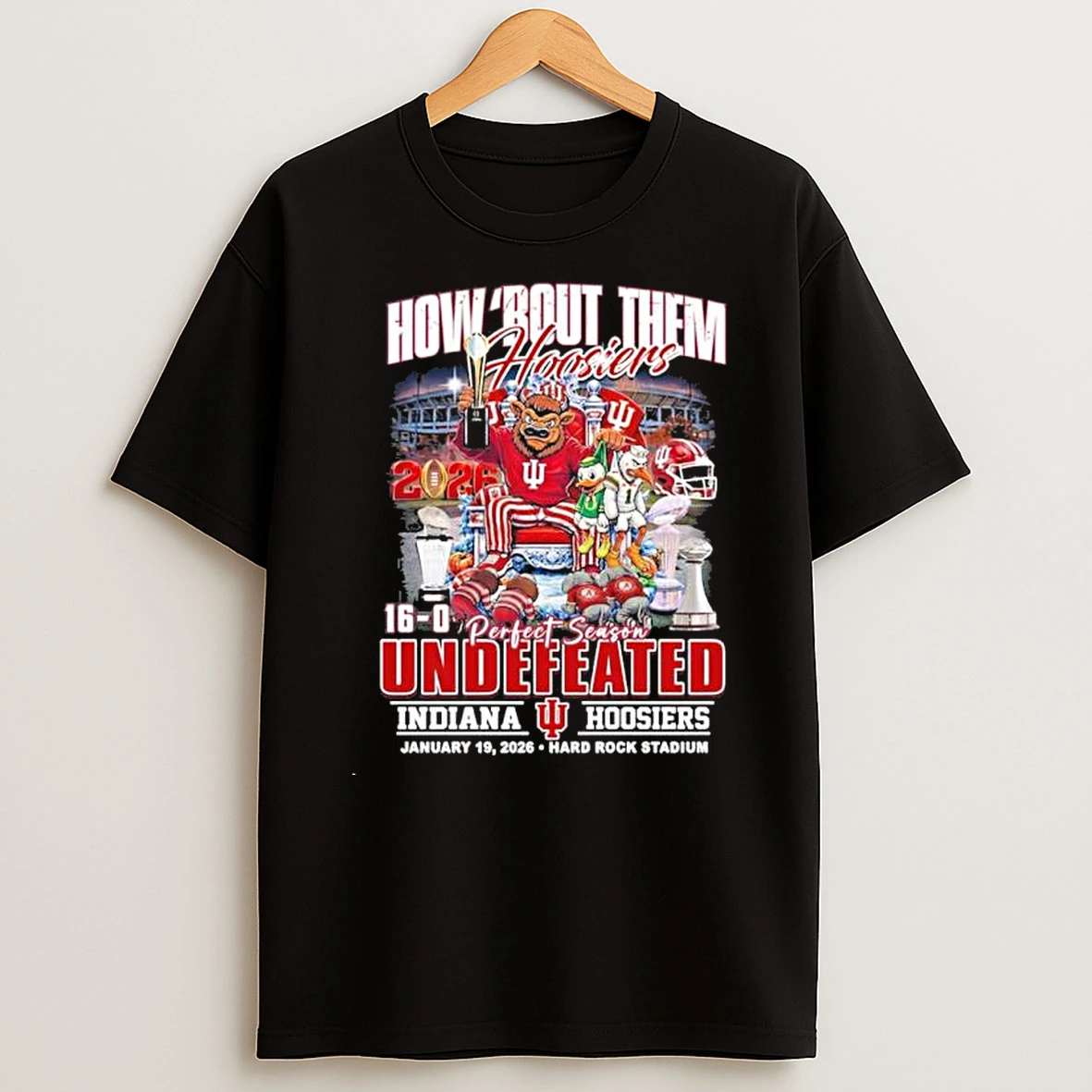 How Bout Them Hoosiers Undefeated 16 0 Perfect Season Shirts