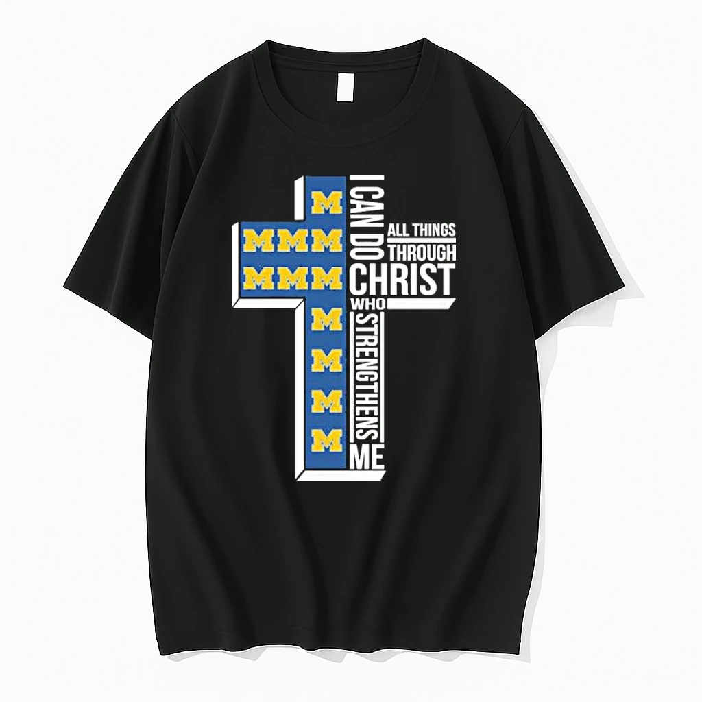 I Can Do All Things Faith And Sports Michigan Wolverines College Basketball Shirts