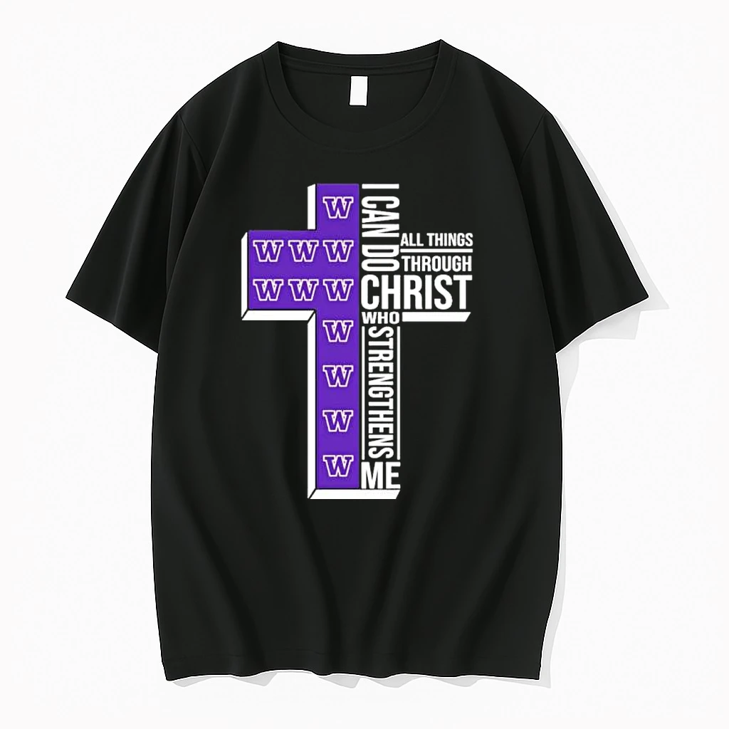 I Can Do All Things Faith And Sports Washington Huskies College Basketball Shirts