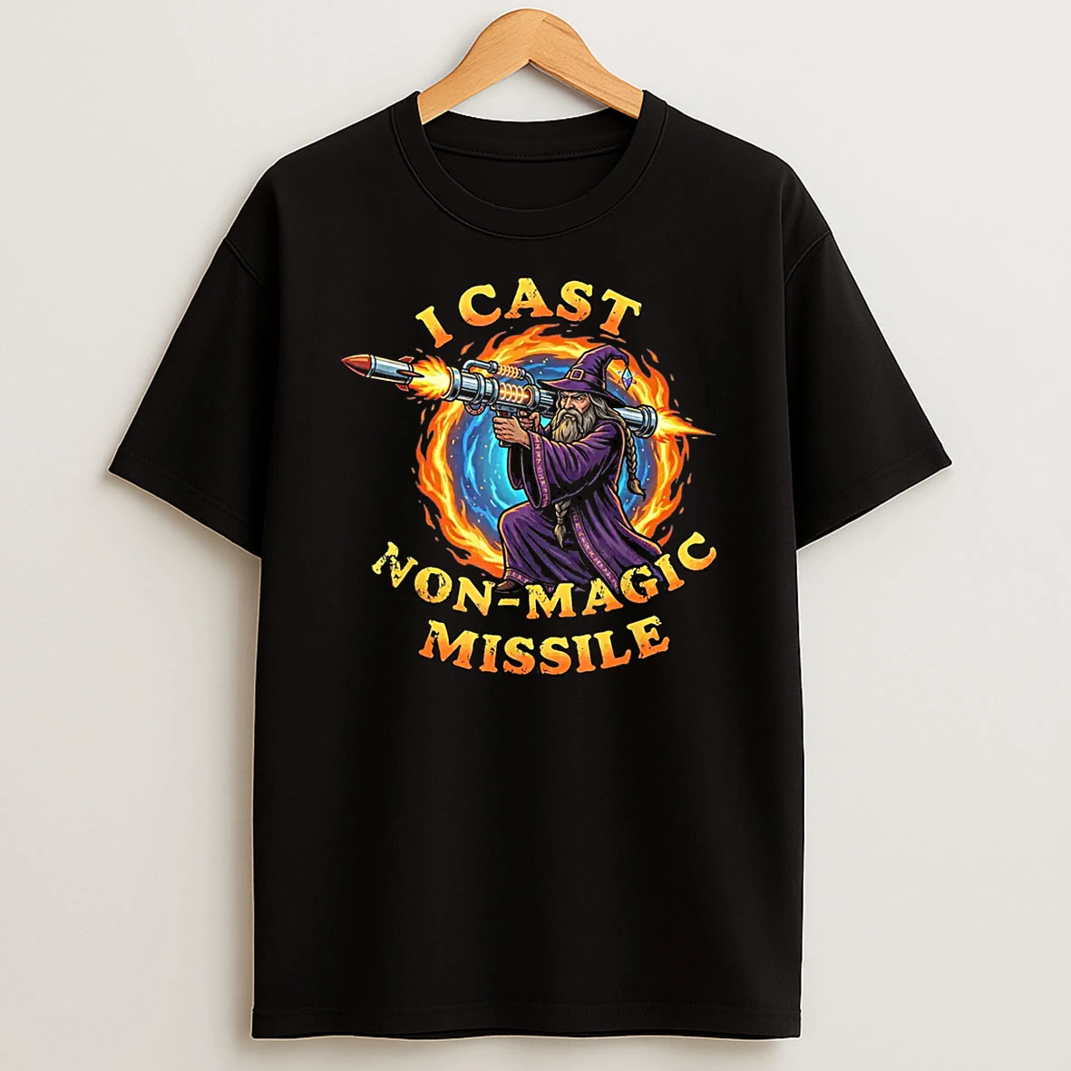 I Cast Non Magic Missile Wizard Funny Meme Parody Shirts