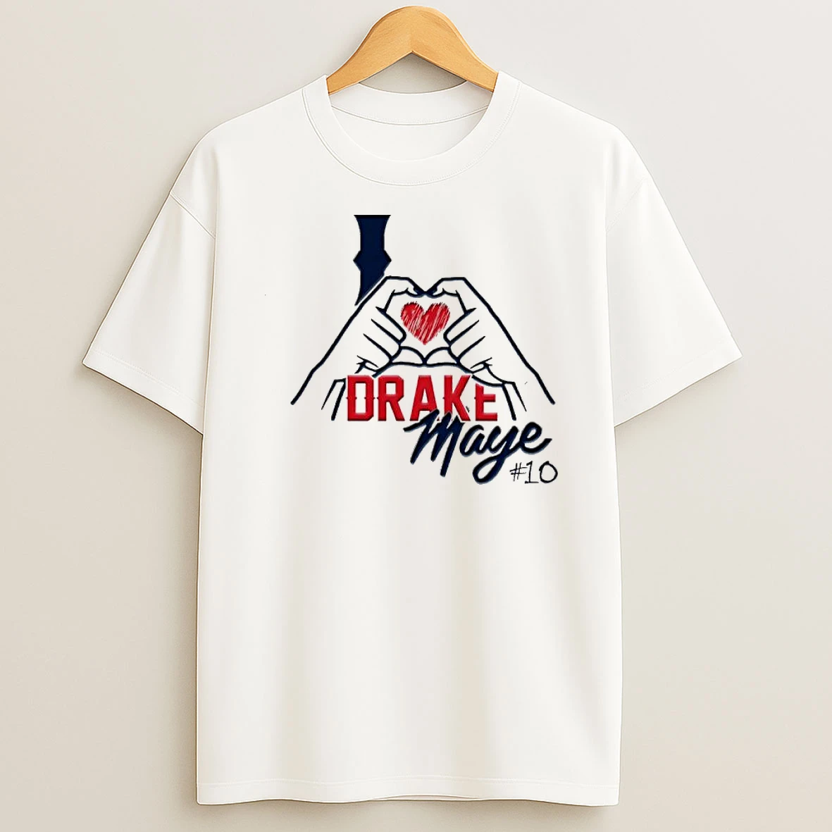 I Love Drake Maye Hands Heart Shirts