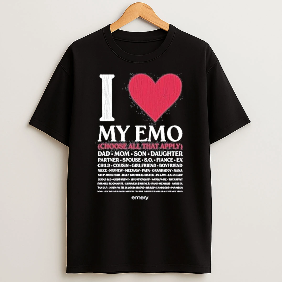I Love My Emo Choose All That Apply Tour 2026 Shirts