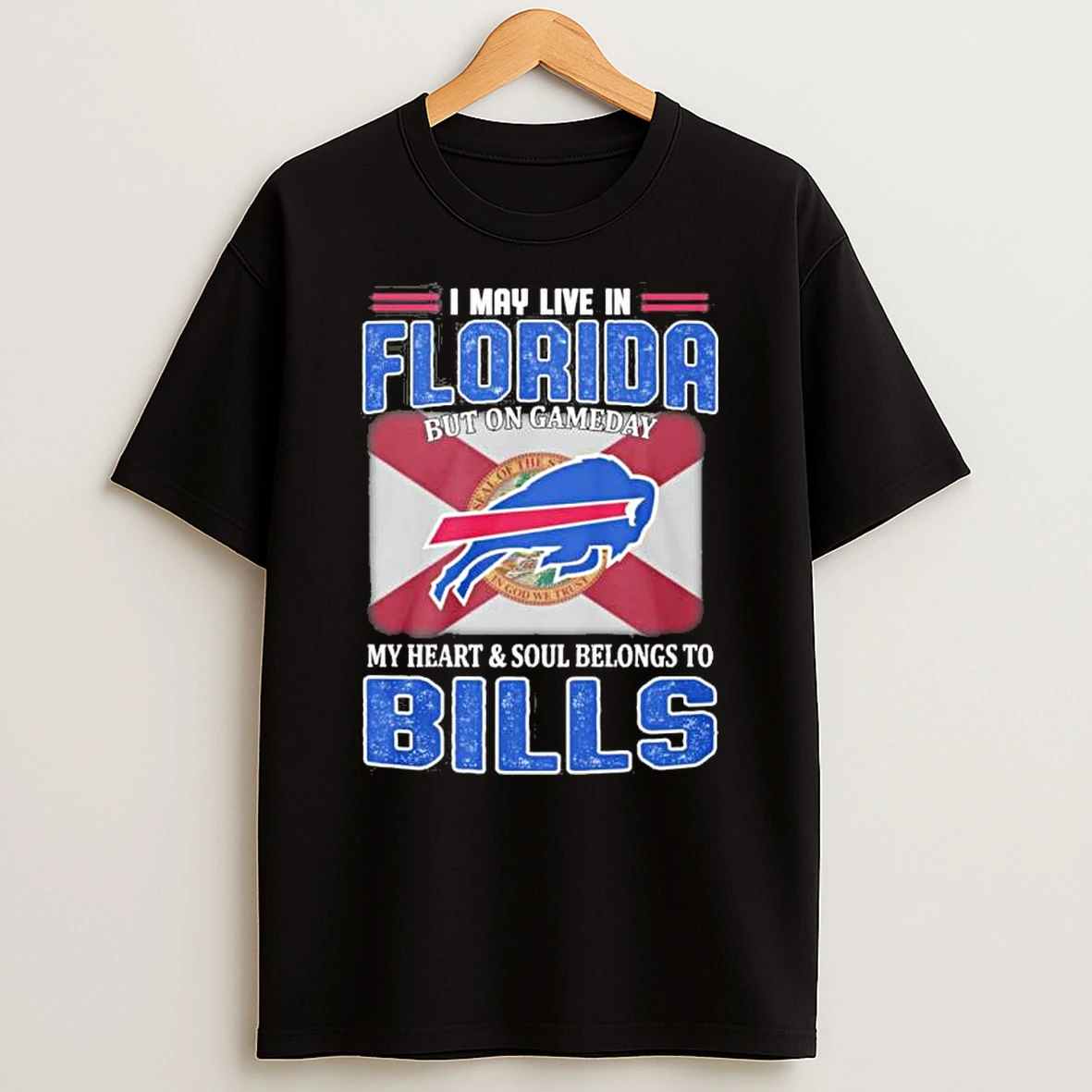 I May Live In Florida Living Buffalo Bills Loyal Game Day Shirts