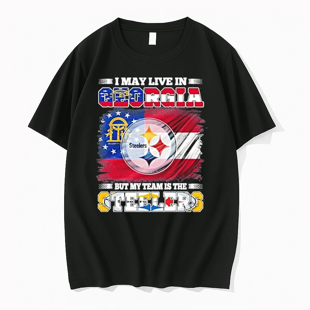 I May Live In Georgia But My Team Is The Pittsburgh Steelers Shirts