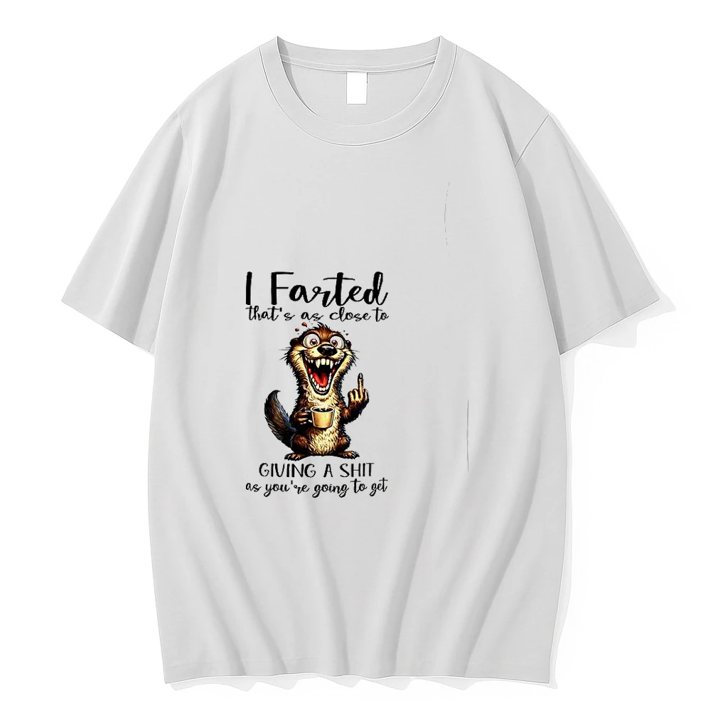 I Farted Thats As Close To Giving A Shit As Youre Going To Get Otter Middle Finger Meme Woman Shirts