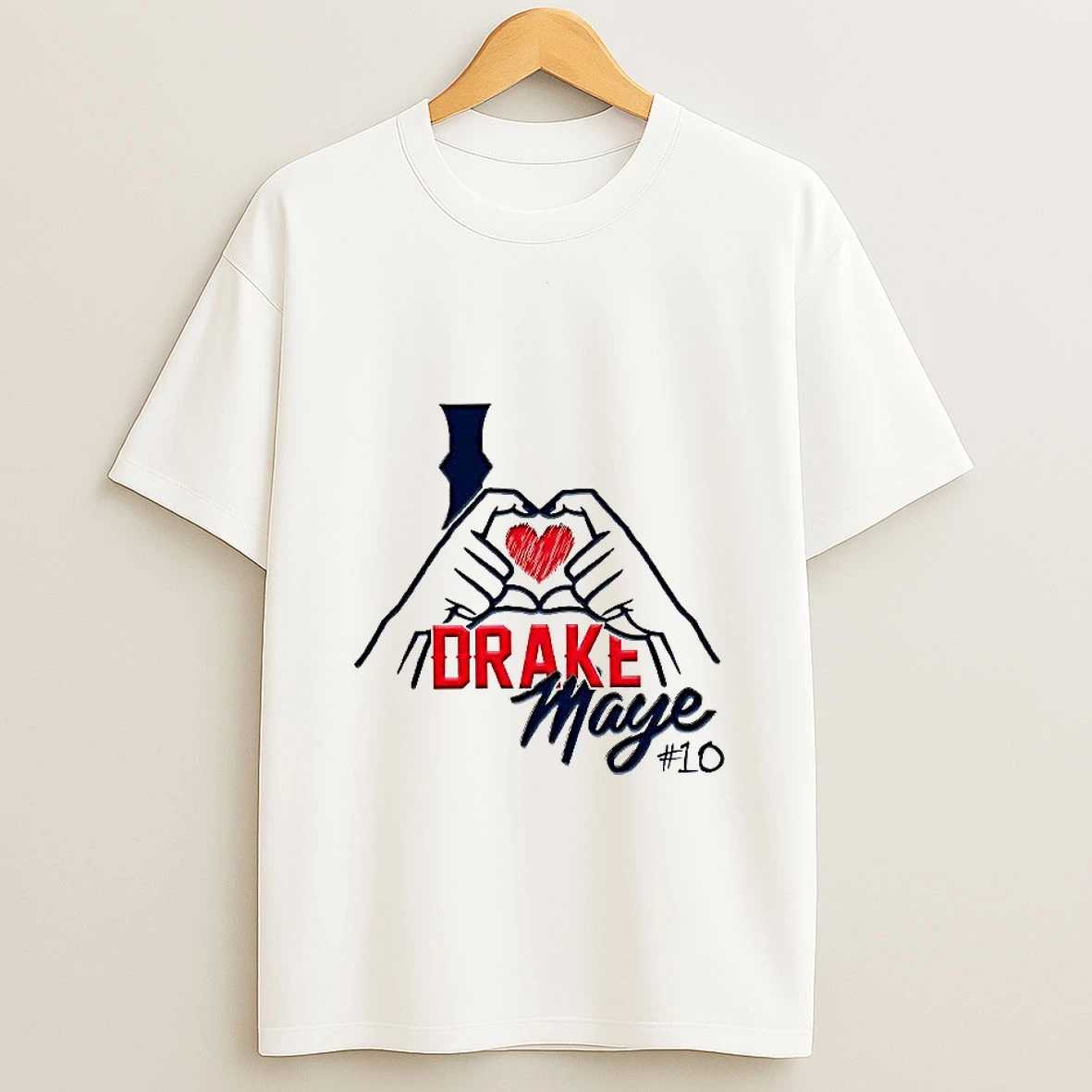 I Love Drake Maye 10 New England Patriots Woman Shirts