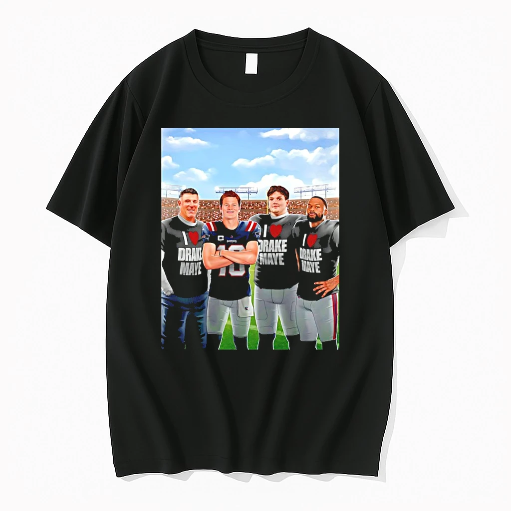 I Love Drake Maye Graphic Cartoon Shirts