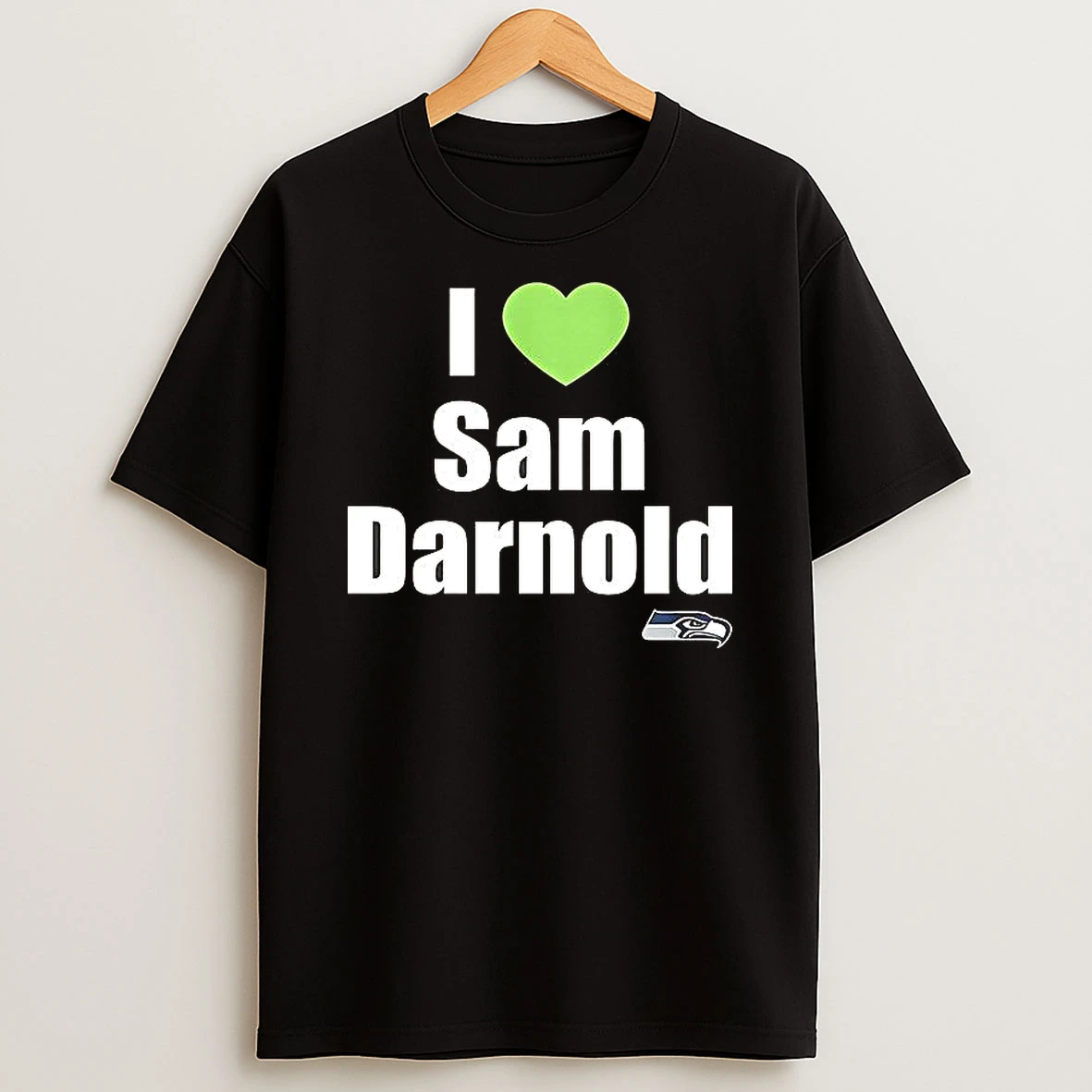 I Love Sam Darnold Seattle Seahawks Logo Woman Shirts