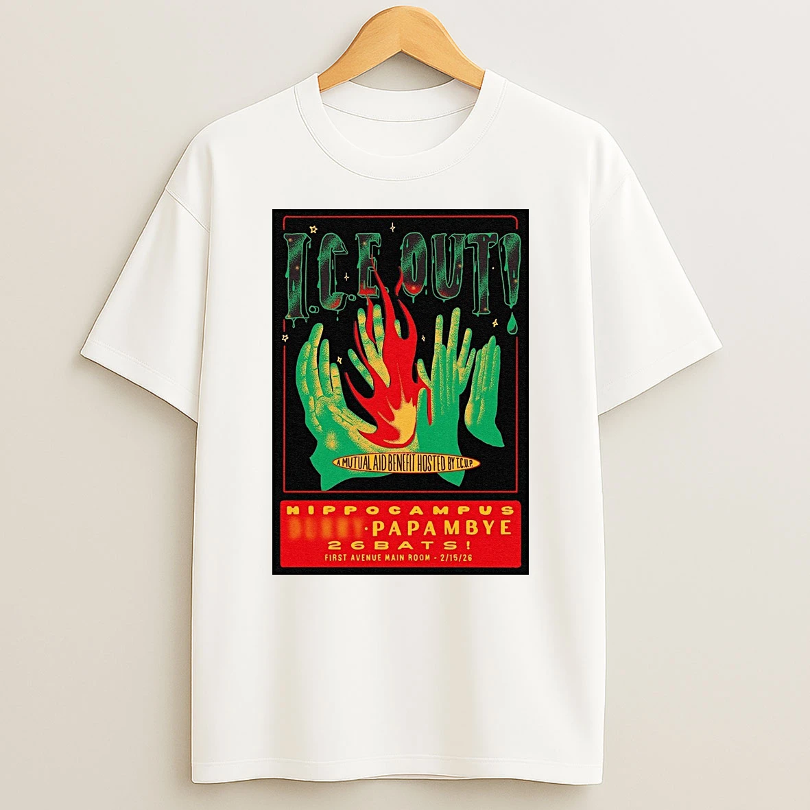 Ice Out A Mutual Aid Benefit Hosted By Tcup Hippocampus Papambue 26 Btas February 15 2026 Shirts