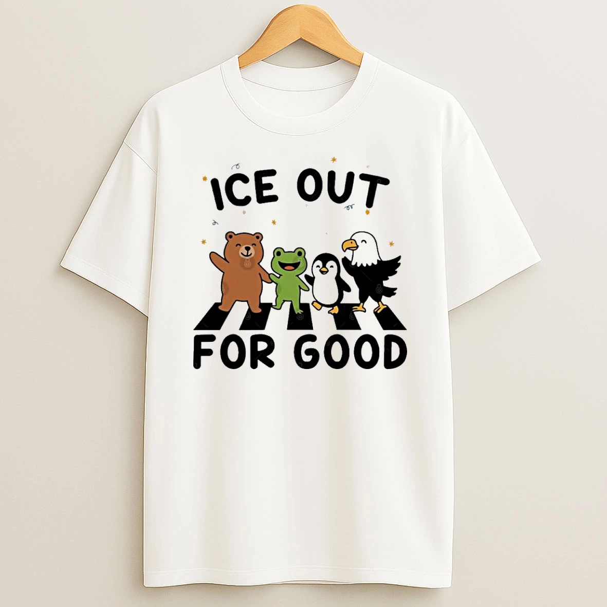Ice Out For Good Resist Animals Frog Bear Penguin Eagle Shirts