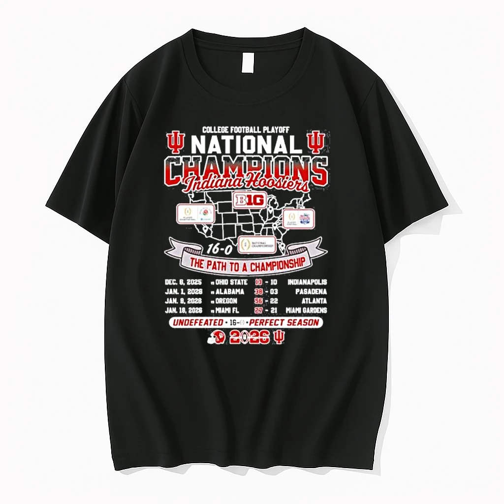 Iu Football National Champions 16 0 The Path To A Championship Shirts