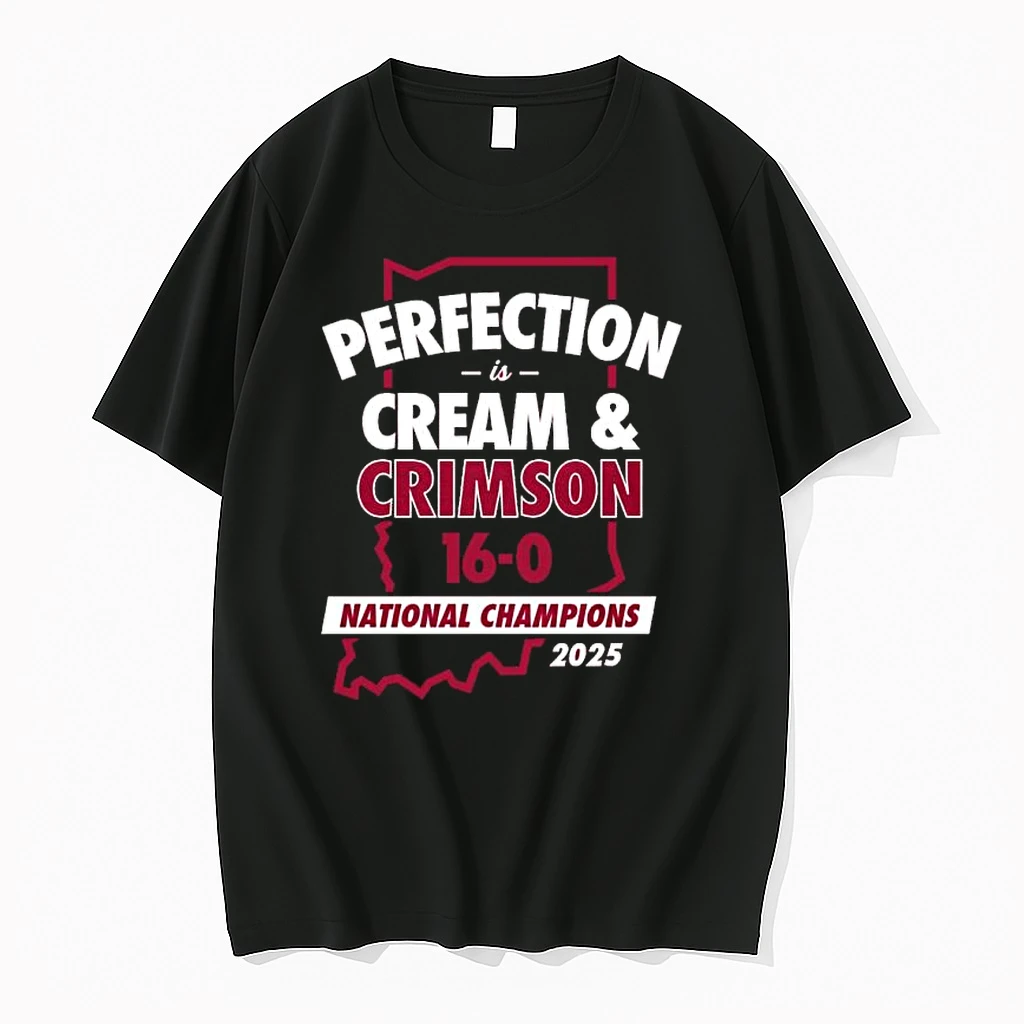 Iu Football Perfection Is Cream And Crimson National Champions Shirts