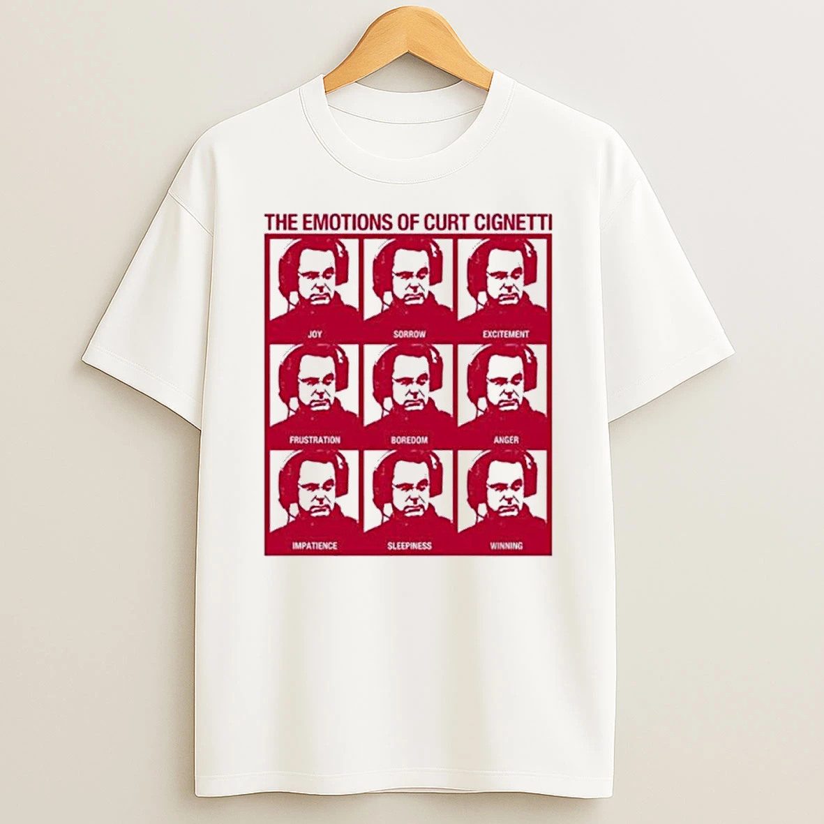Iu Football The Emotions Of Curt Cignetti Coach Champions Shirts