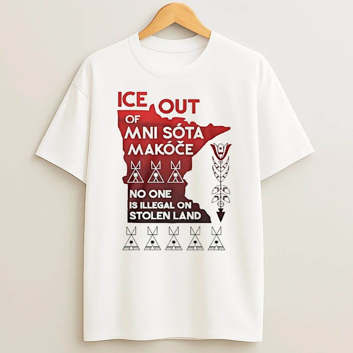 Ice Out Mni Sota Makoce No One Is Illegal On Stolen Land Shirts