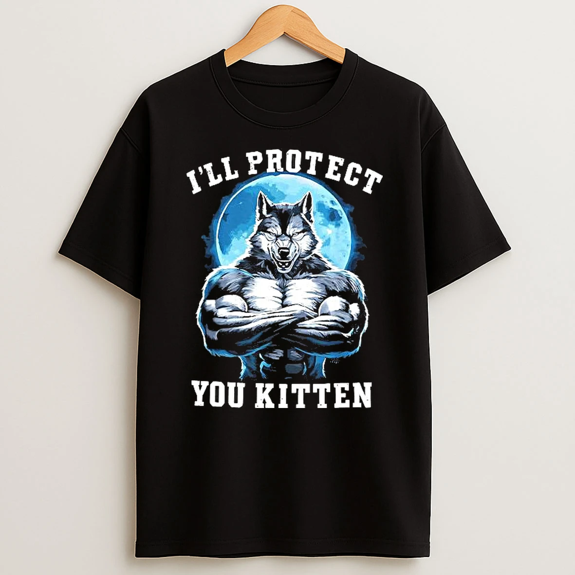 Ill Protect You Kitten No Matter What Werewolf Under The Moonlight Meme Woman Shirts