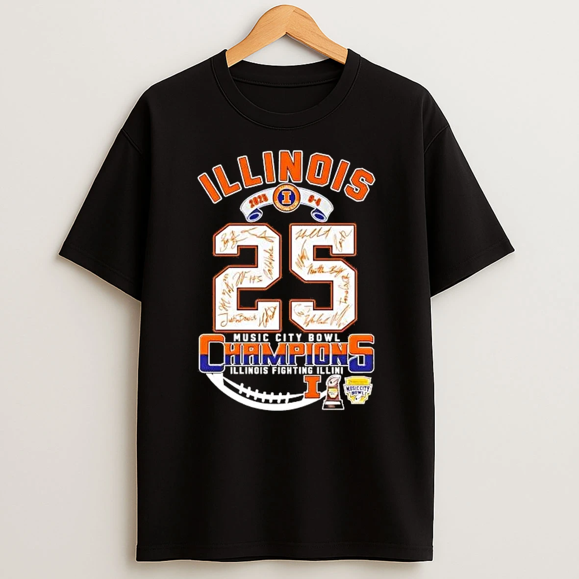 Illinois Fighting Illini 2025 Music City Bowl Champions Perfect Season Shirts