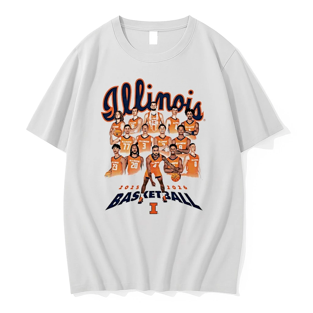 Illinois Fighting Illini Mens Basketball 2025 2026 All Team Graphic Shirts