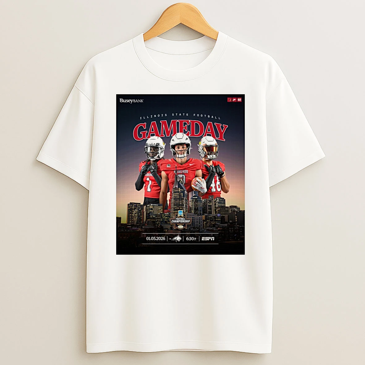 Illinois State Redbirds 2026 Ncaa Football Championship In Nashville Tennessee Shirts