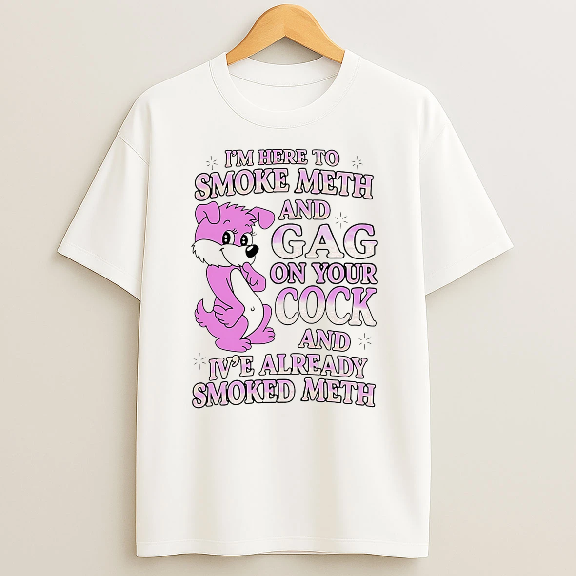 Im Here To Smoke Meth And Gag On Your Cock And Ive Already Smoked Meth Shirts