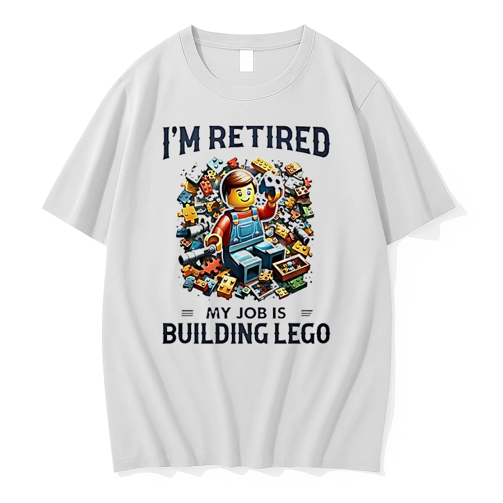 Im Retired My Job Is Building Lego Graphic Shirts