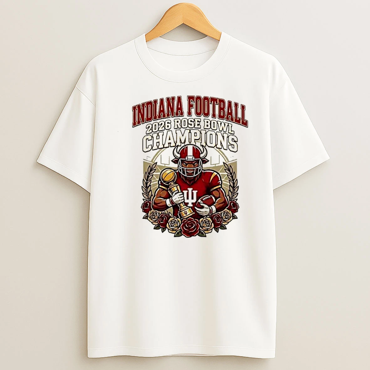 Indiana Football Rose Bowl Champions 2026 Mascot Shirts