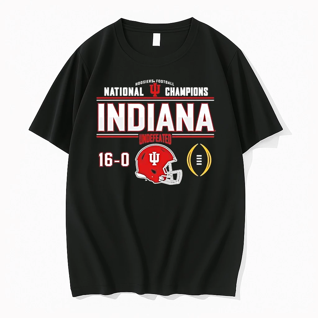 Indiana Football National Champions Undefeated 16 0 Schedule Shirts