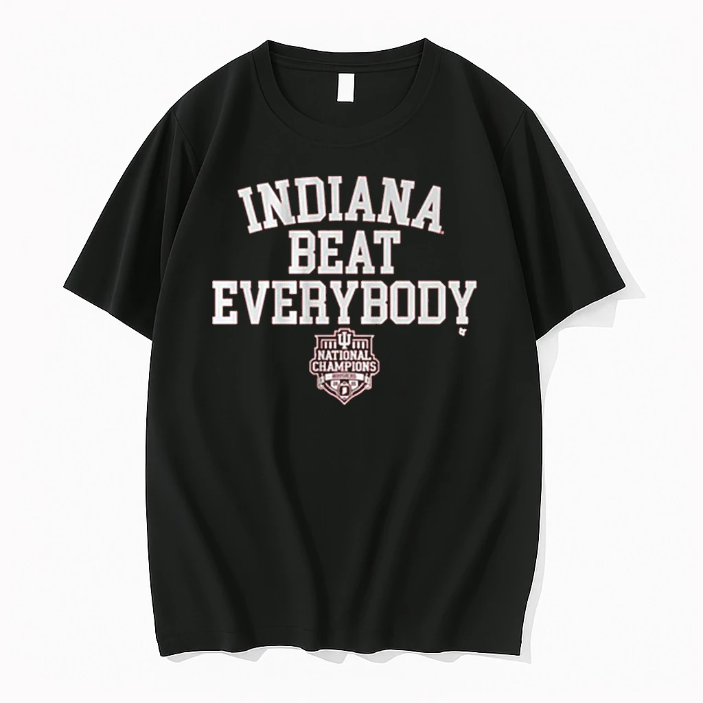 Indiana Hoosiers 2025 2026 Cfp Champions Hoosiers Beat Everybody Shirts