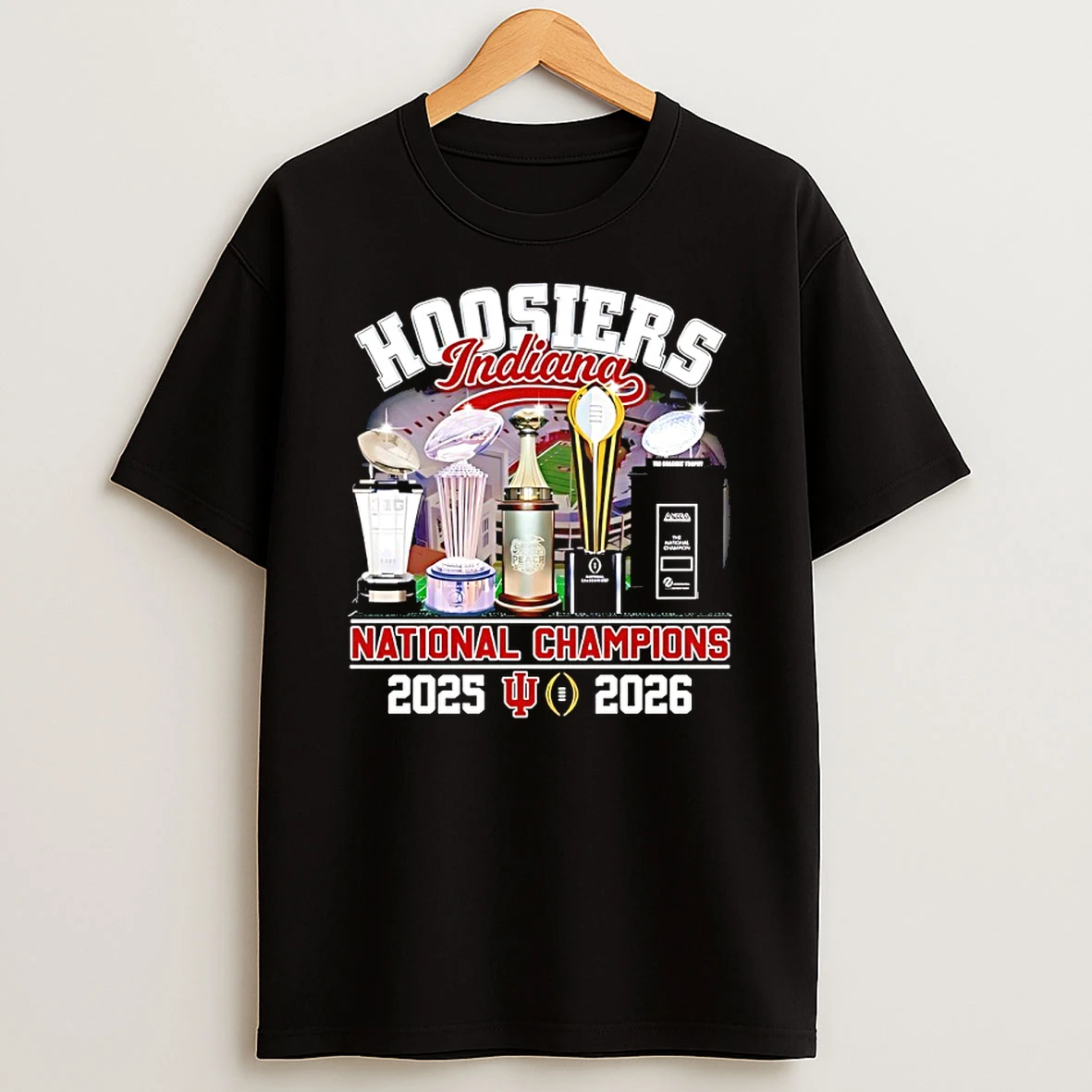 Indiana Hoosiers 2025 2026 Cfp National Champions Trophy Shirts