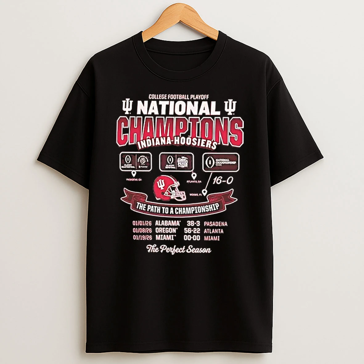 Indiana Hoosiers 2025 Cfp National Champions The Path To A Championship Shirts