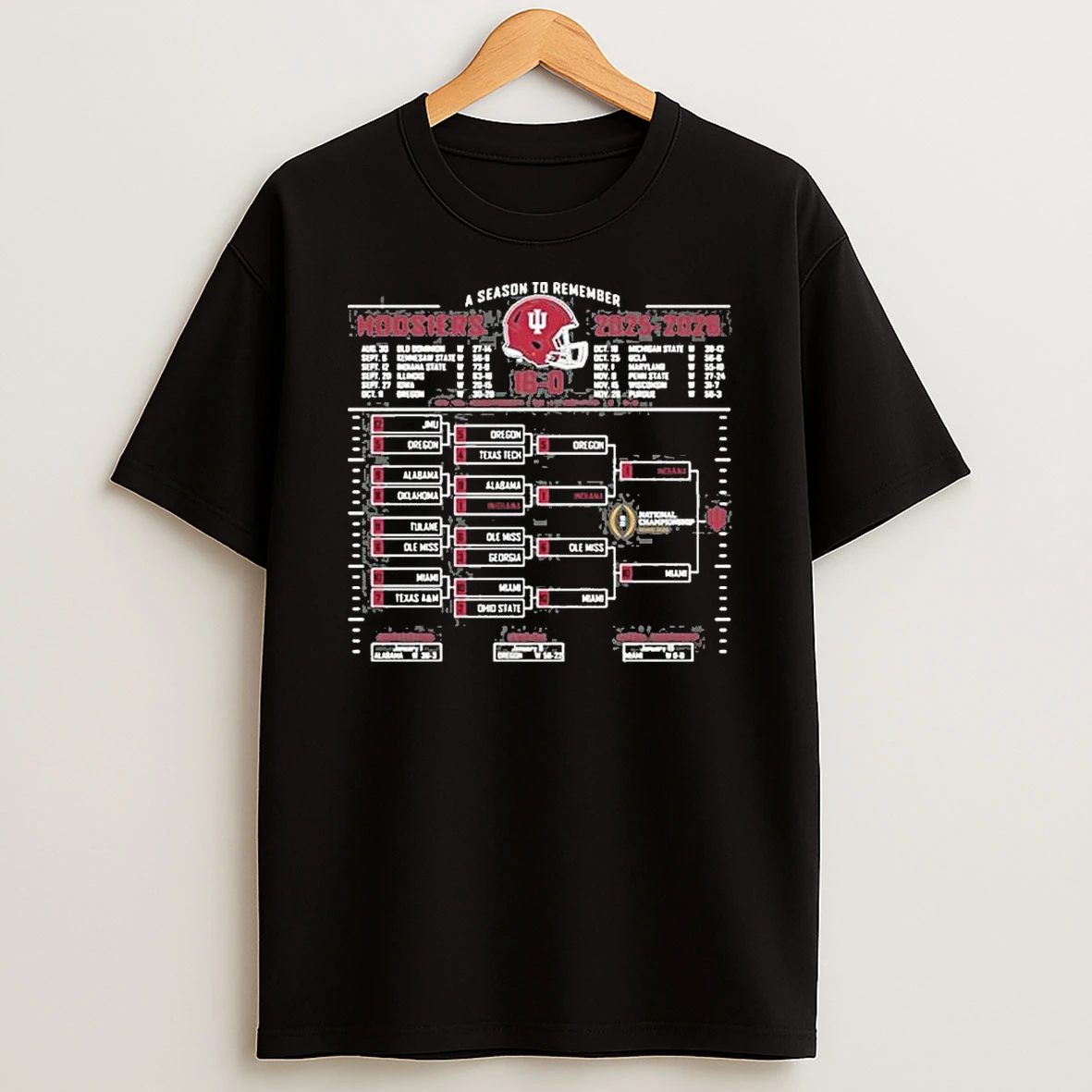 Indiana Hoosiers 2025 College Football National Champions A Season To Remember Bracket Shirts