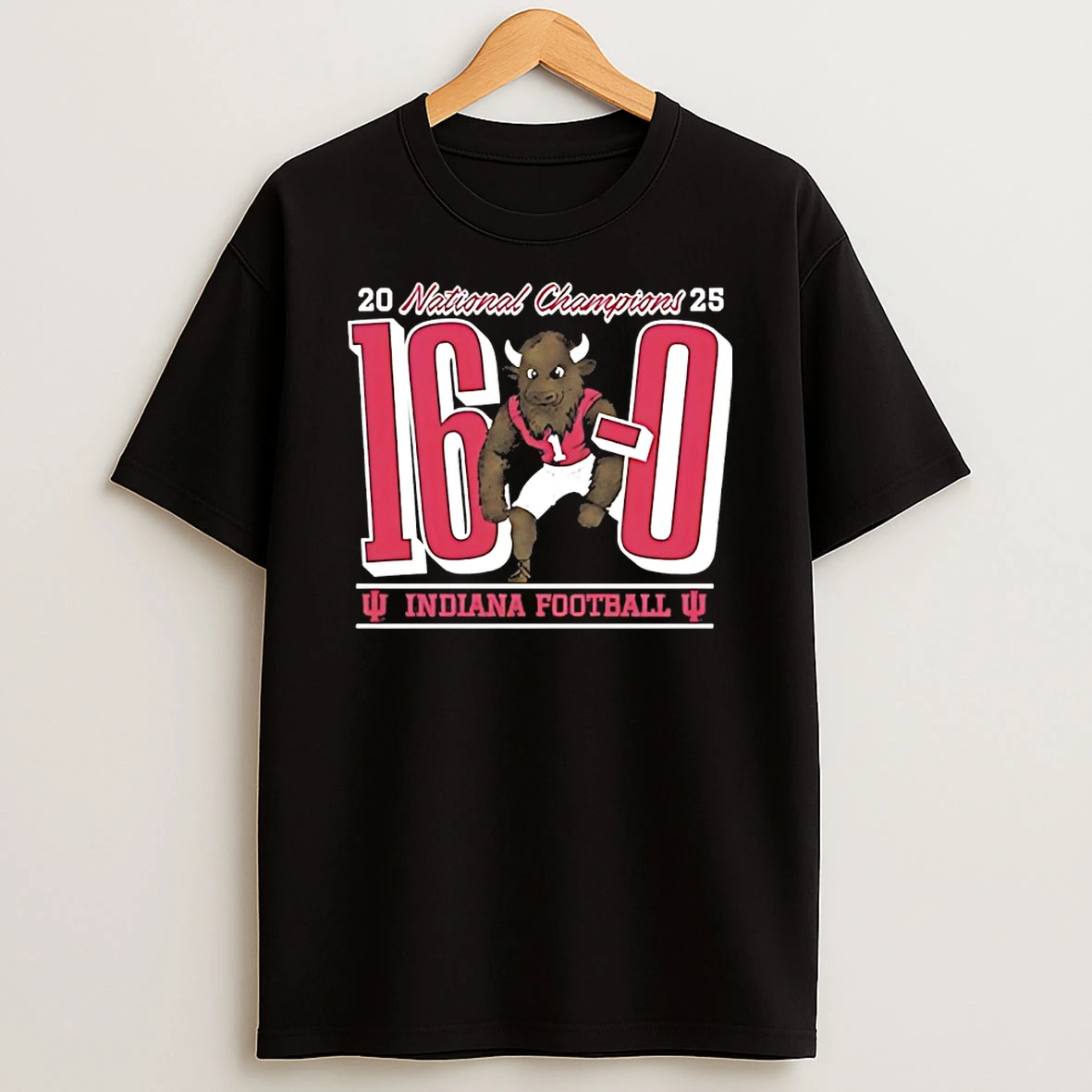 Indiana Hoosiers 2025 College Football National Champions Bison 16 0 Shirts