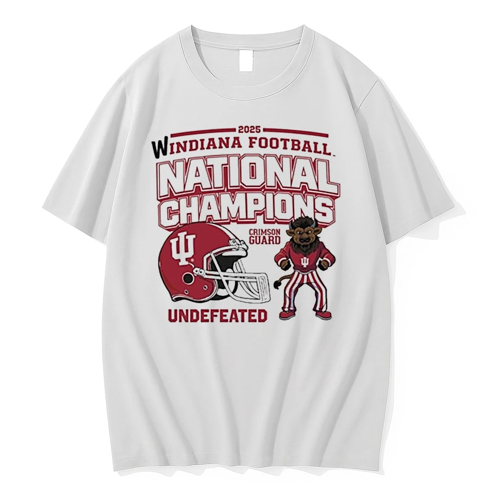 Indiana Hoosiers 2025 National Champions Crimson Guard Never Daunted Never Defeated Mascot Shirts