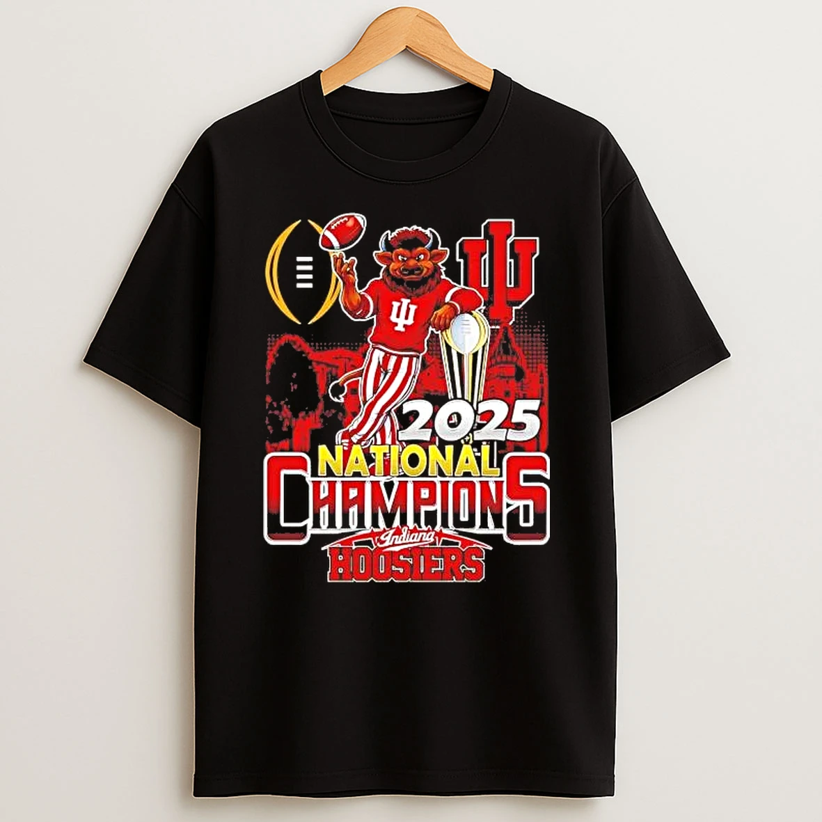 Indiana Hoosiers 2025 National Champions Bison Trophy Shirts