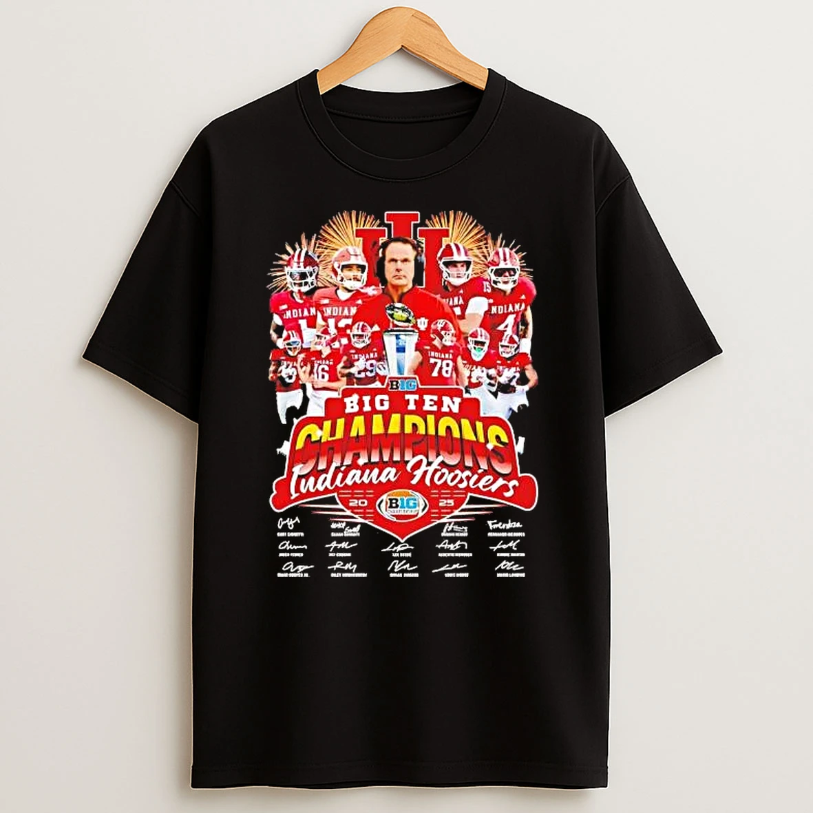 Indiana Hoosiers 2025 Big Ten Champions Team Players Shirts