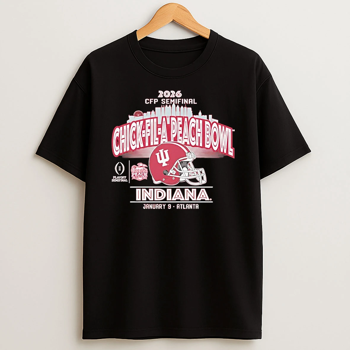 Indiana Hoosiers 2026 Cfp Semifinal Chick Fil A Peach Bowl Skyline January 9 Atlanta Shirts