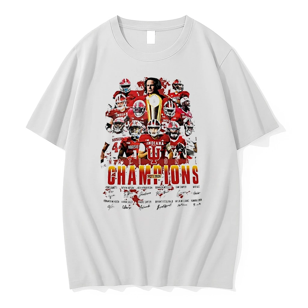 Indiana Hoosiers 2026 National Champions All Team Signature Shirts
