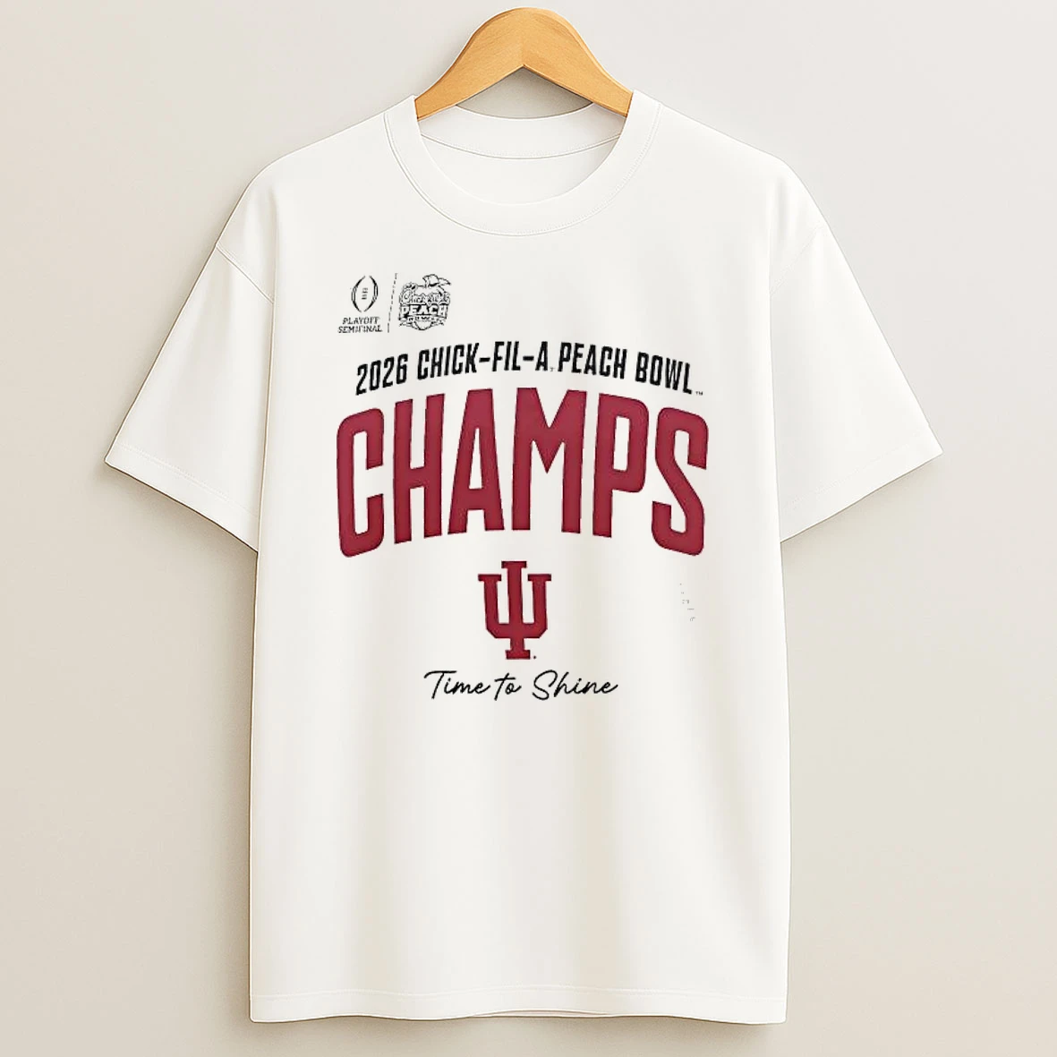 Indiana Hoosiers 2026 Peach Bowl Champions Time To Shine Shirts