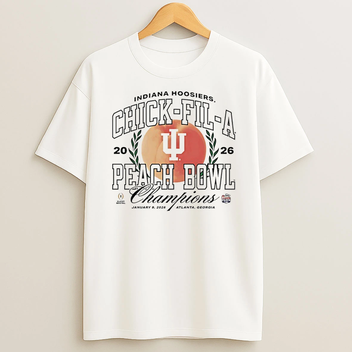 Indiana Hoosiers 2026 Peach Bowl Champions Vintage Shirts