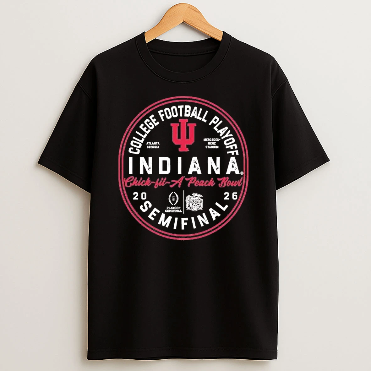 Indiana Hoosiers 2026 Peach Bowl Bound Cfp Semifinal Shirts