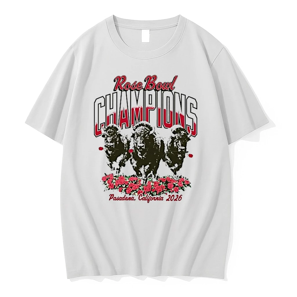 Indiana Hoosiers 2026 Rose Bowl Champions Stampede Bison Shirts